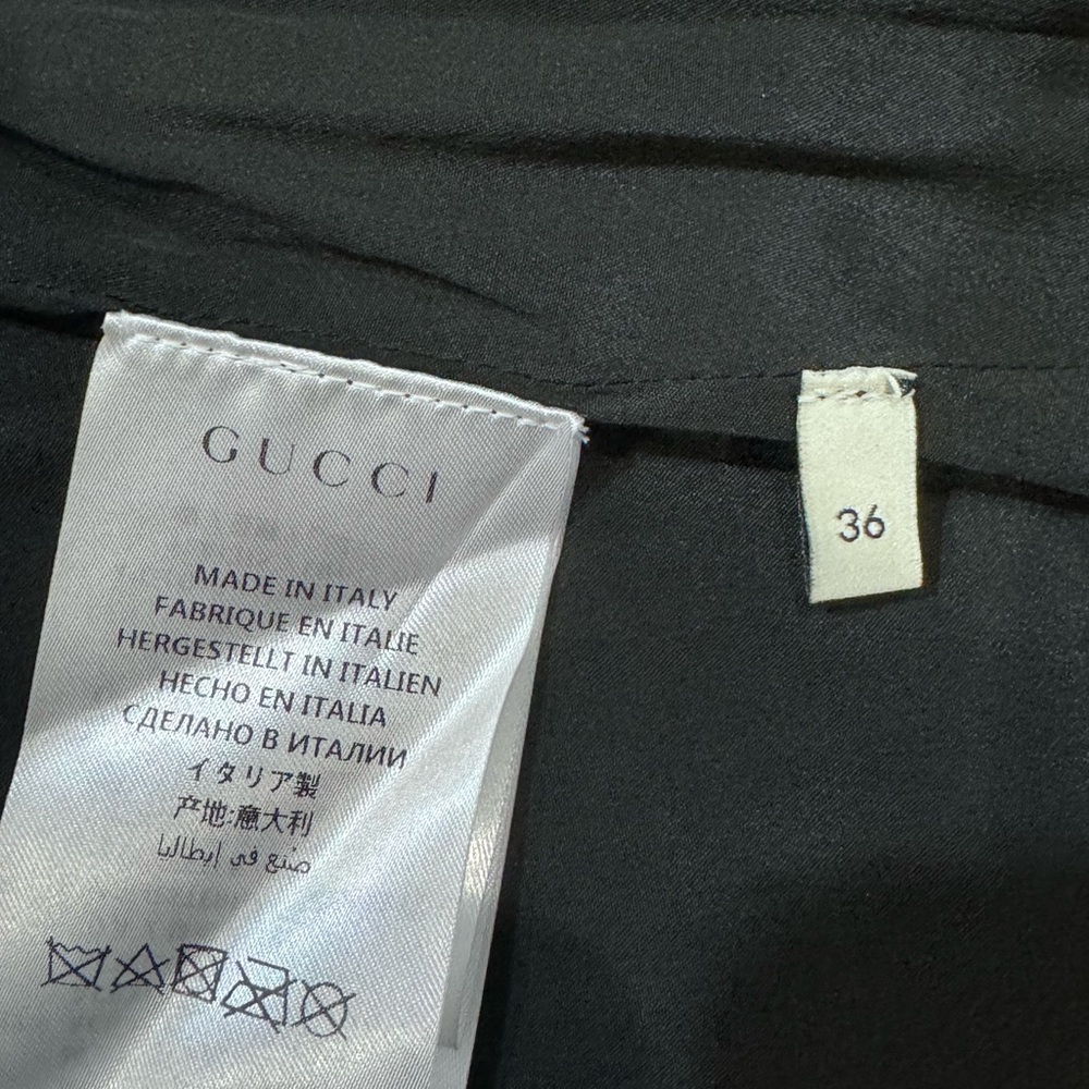 Gucci Tweed Mini Skirt Golden Yellow IT 36 US 0 - Picture 10 of 11